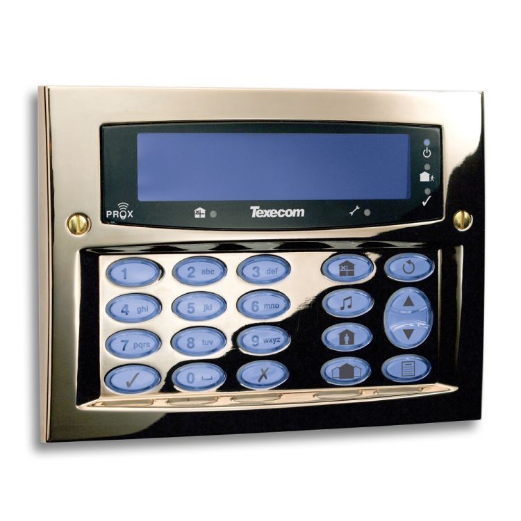 Texecom Premier Elite Polished Brass FMK Keypad Flash Mount