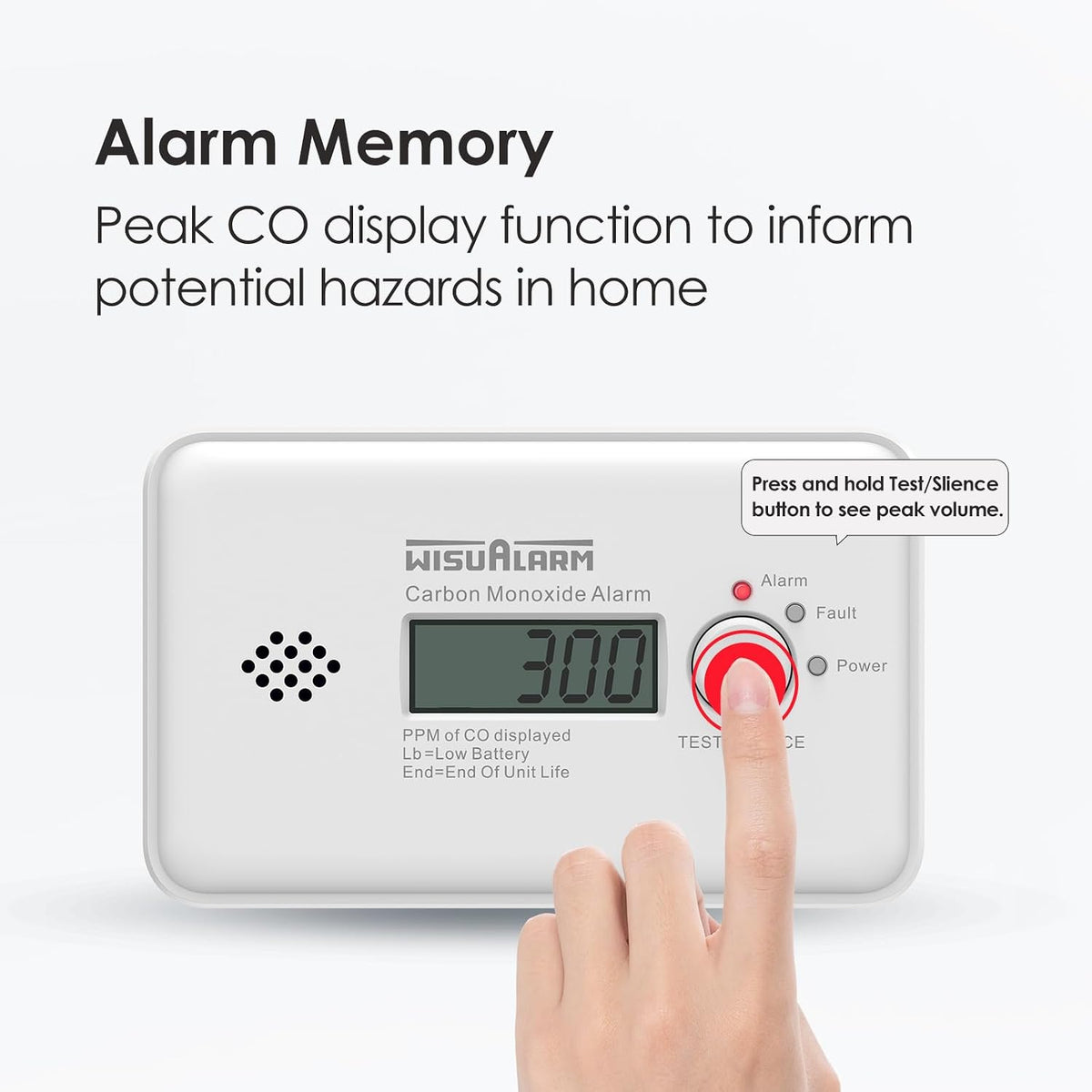 WisuAlarm Wireless Interconnected Carbon Monoxide Alarm