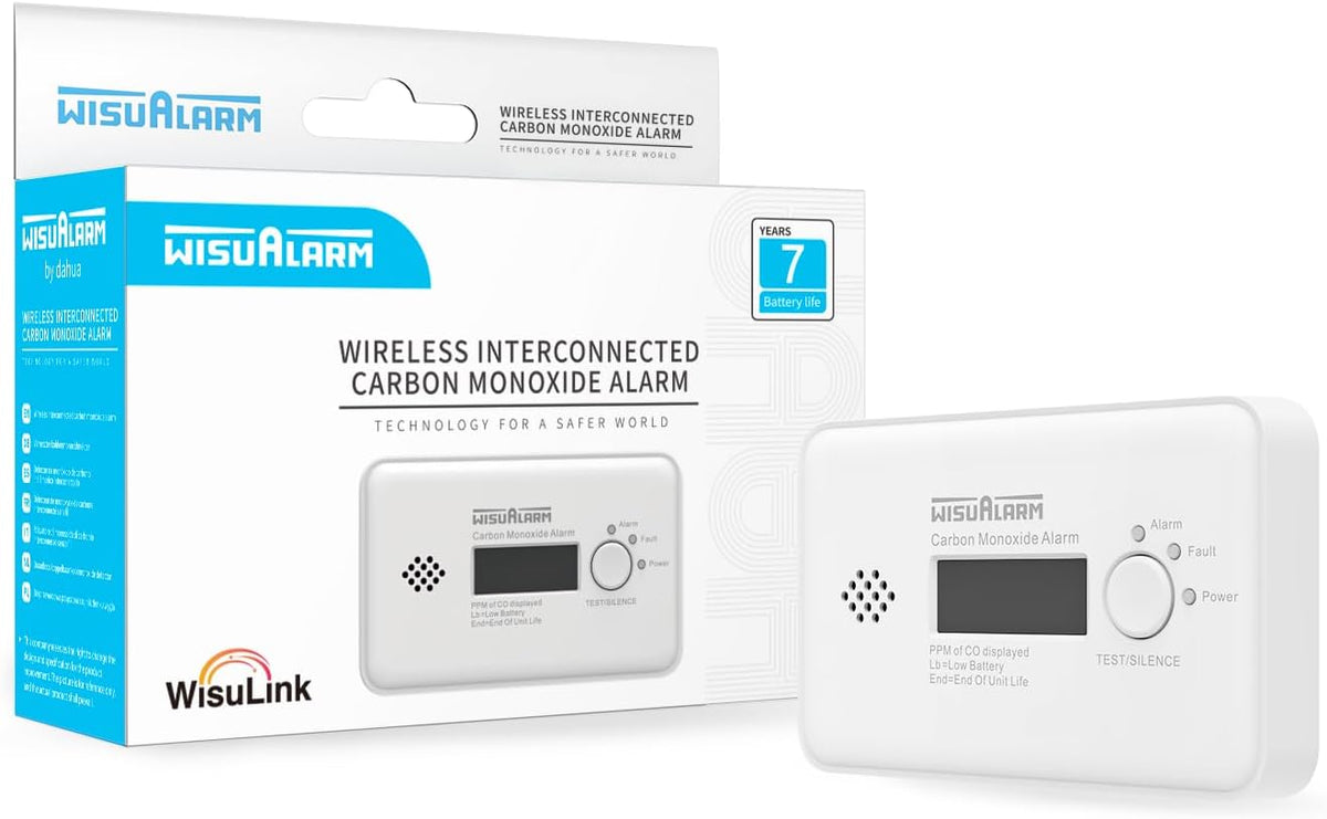 WisuAlarm Wireless Interconnected Carbon Monoxide Alarm