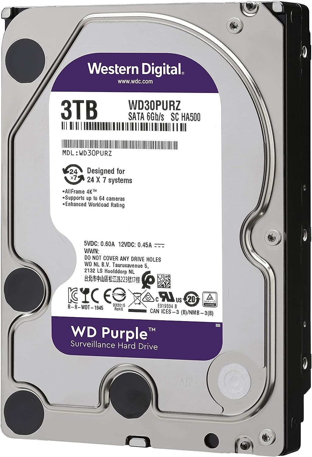 WD Purple Surveillance Hard Drive