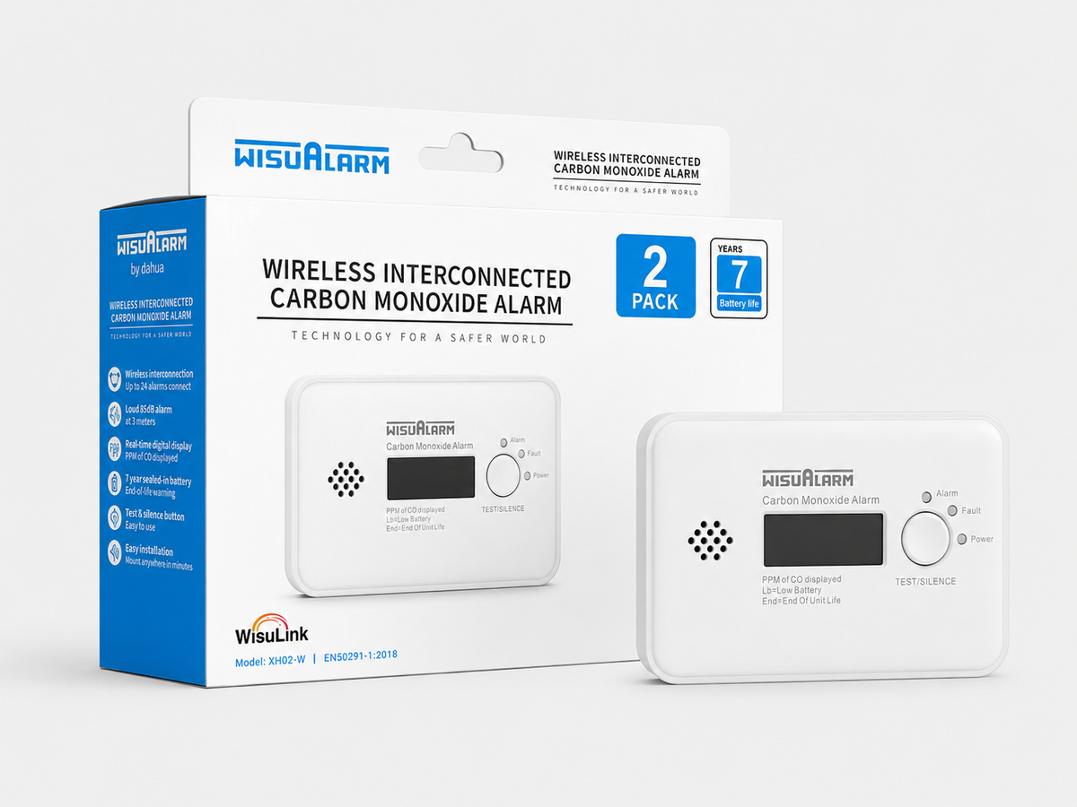 WisuAlarm Wireless Interconnected Carbon Monoxide Alarm