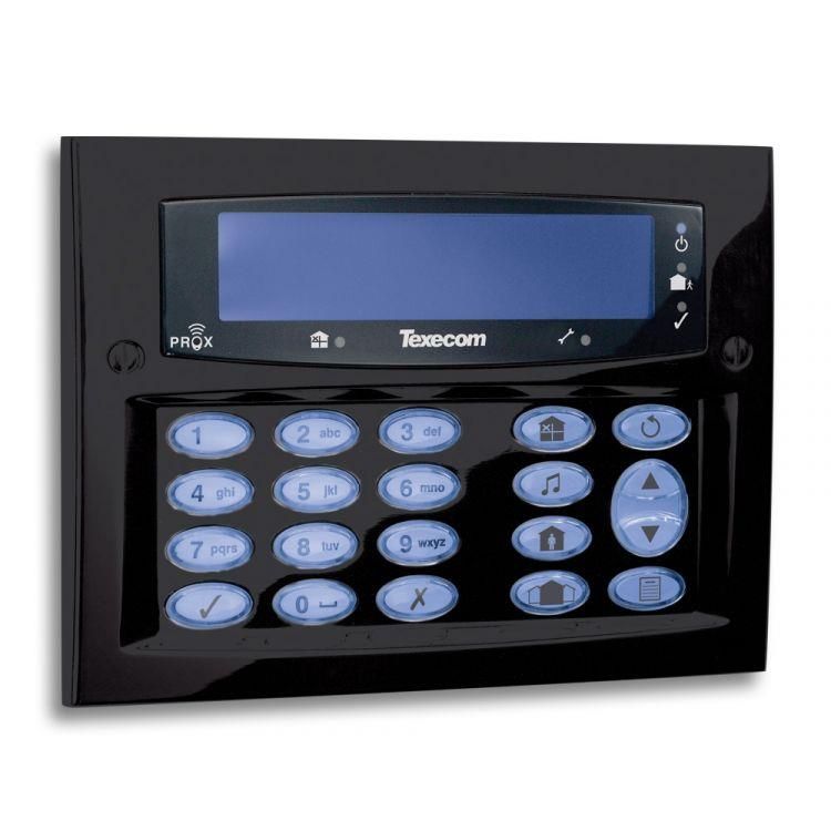 Texecom Premier Elite Diamond Black SMK Keypad Surface Mounted