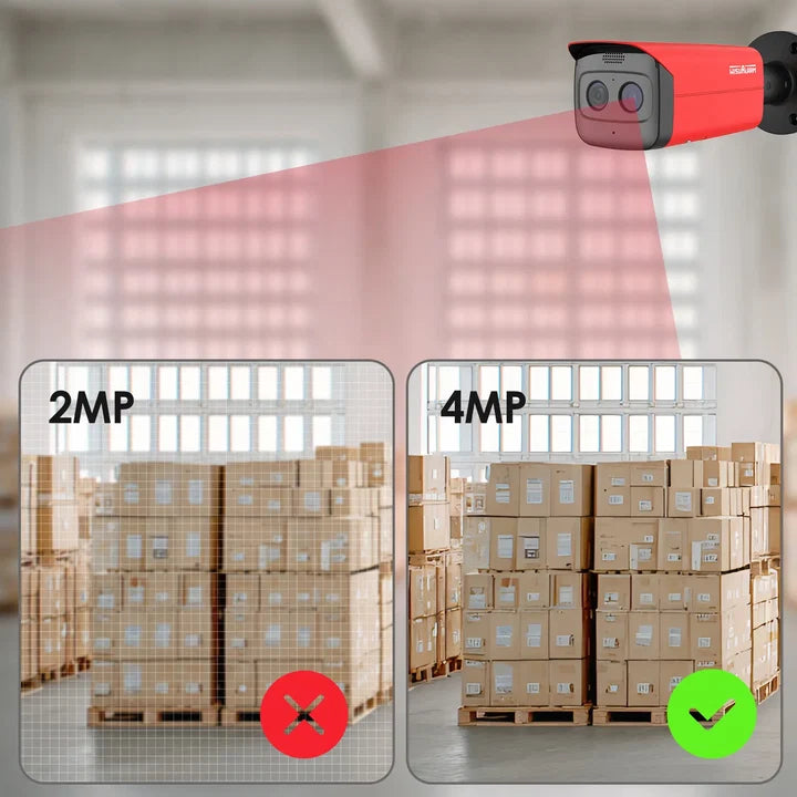 WisuAlarm Flame Detection Bullet Network Camera -Red