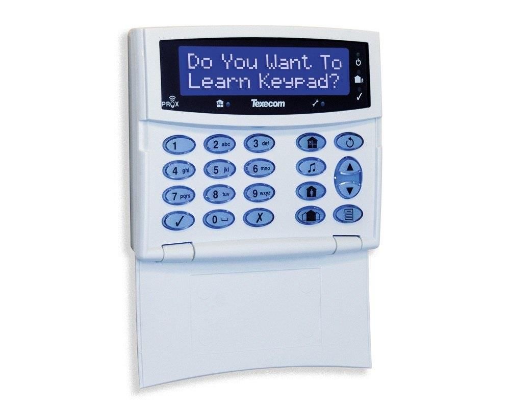 Texecom LCDLP-W Premier Elite, Ricochet Wireless LCD Keypad, Black