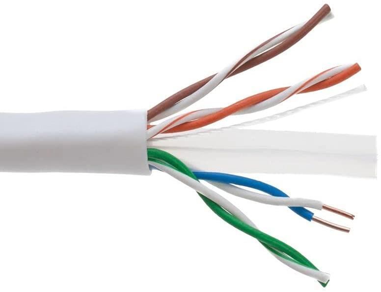 PACE Cat6 UTP 4 Pair Solid Copper CCTV/Networking Indoor Cable 24AWG 305m – White