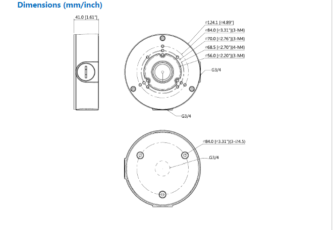 EZ-IP Junction Wall Box IP66 forEZ-IP Cameras IP & HDCVI Full Colour Cameras